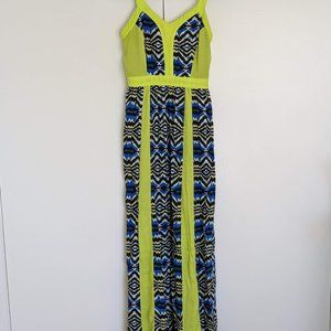 Blue and green maxi sun dress